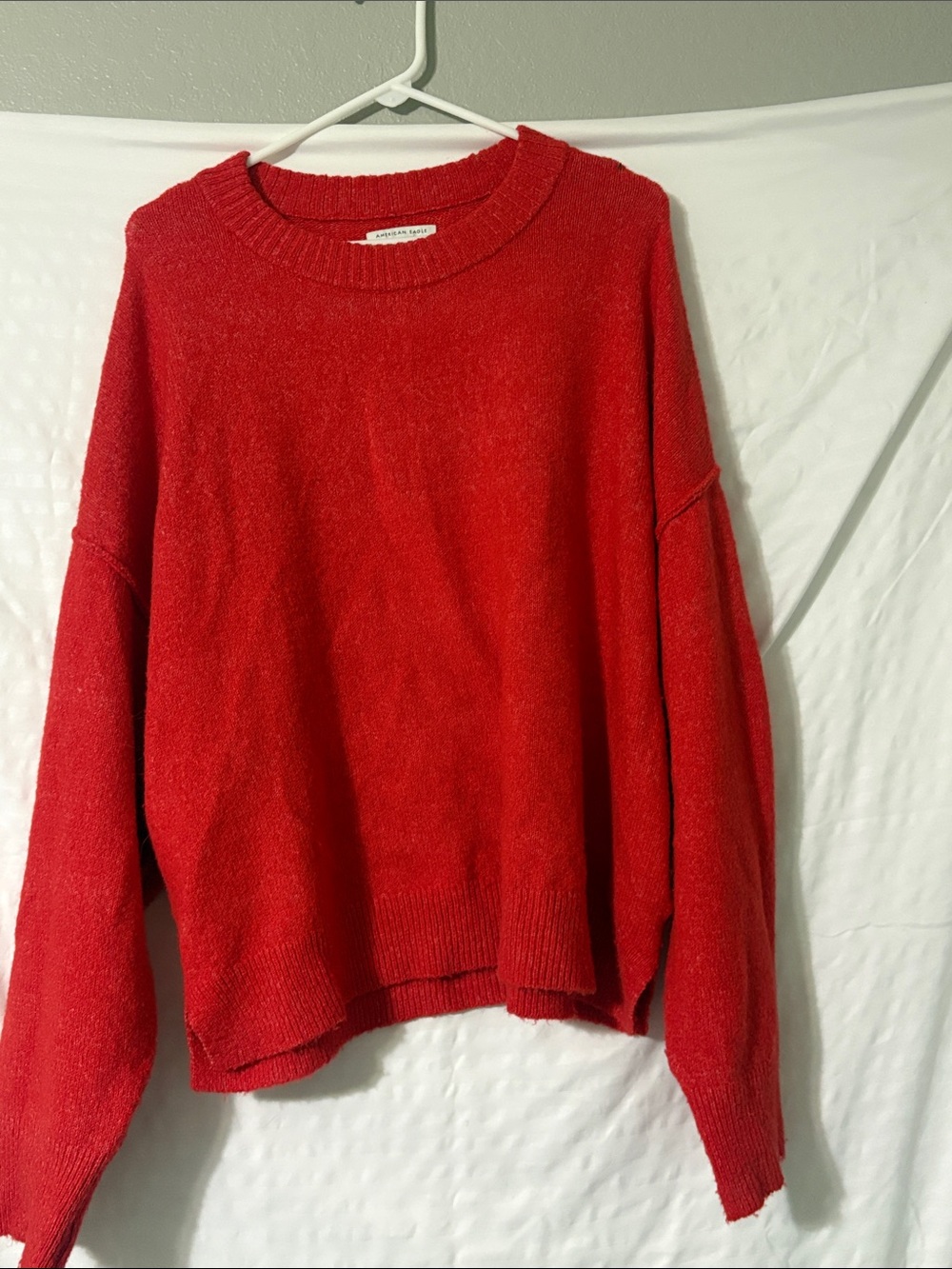 American Eagle Outfitters Bright Red Crewneck Sweater